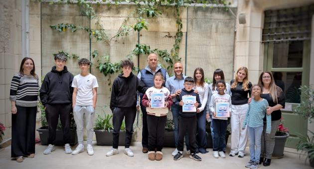 Some of the students of the Homework Club operated by the Valletta Local Council during the presentation by HSBC Malta Foundation of the state-of-the-art Virtual Reality (VR) device consoles aimed at offering students an engaging and immersive way to learn