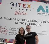 From left: Rebecca Calleja, Chief Commerical Officer and Jonathan Dalli, Founder and CEO of Concept Stadium at Gitex Europe 2025
