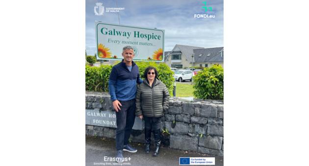 Hospice Malta Physiotherapist Alban Cuka and Staff Nurse Ruth Garrity recently completed a job shadowing programme at Galway Hospice in Ireland supported by the Erasmus+ fund