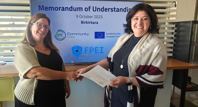 From left: Giselle Borg Olivier from FPEI and Diana Miceli from EIT Community Hub Malta