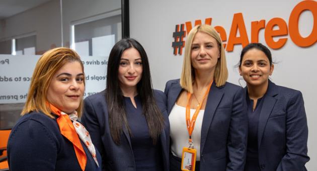 Romina Vella (second from right) with her HR team at Express Trailers.