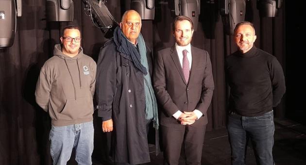 From left: Fr Paul Spiteri (Chairperson – Teatru Salesjan Executive Committee), Glenn Bugeja and Geoffrey Fichte from HSBC Malta together with Mr Peter Gingell, Theatre Manager