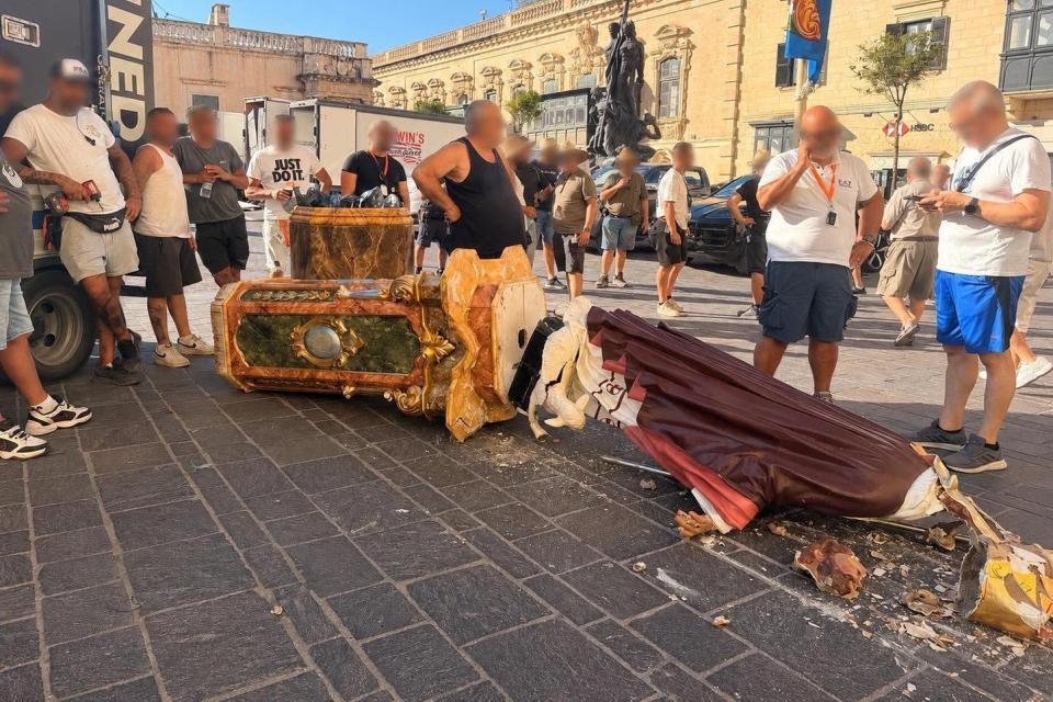 Historic Valletta feast statue damaged days before Carmelite feast