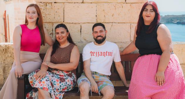 From left: Jessica Magro, Nicole Borg, Johann Agius and Elenia Borg 