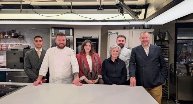 From left: Stevie Sammut, Chef Clint Grech, Julia Grech Ehrentraut, Nicola Paris, Chef Gabriel Caruan and Thomas Agius Ferrante