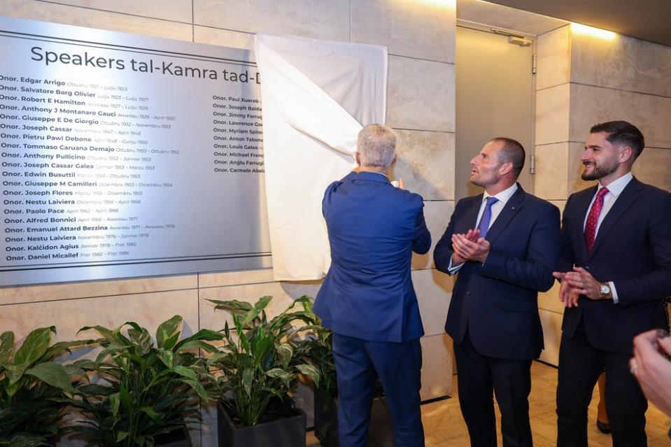Commemorative plaque installed inside Parliament to mark 105 years of ...